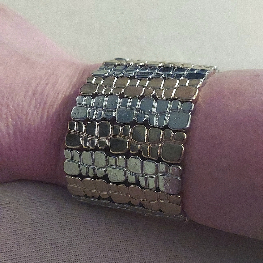 Gold & Silver Cuff bracelet